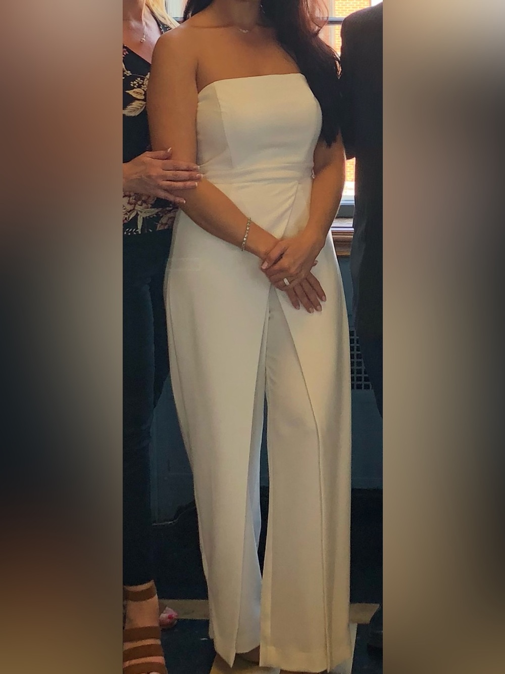 White House Black Market Strapless Jumpsuit